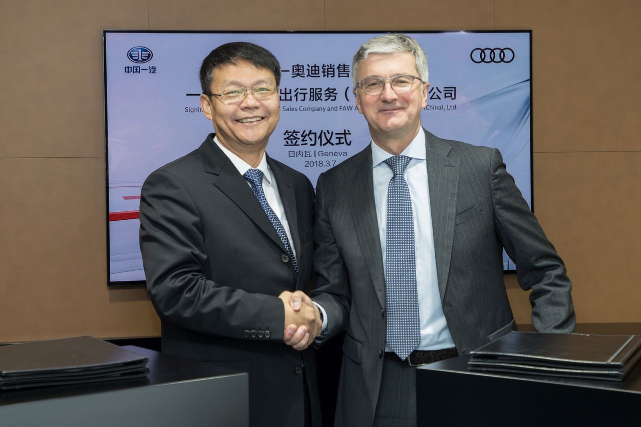 Audi restructures business in China with FAW