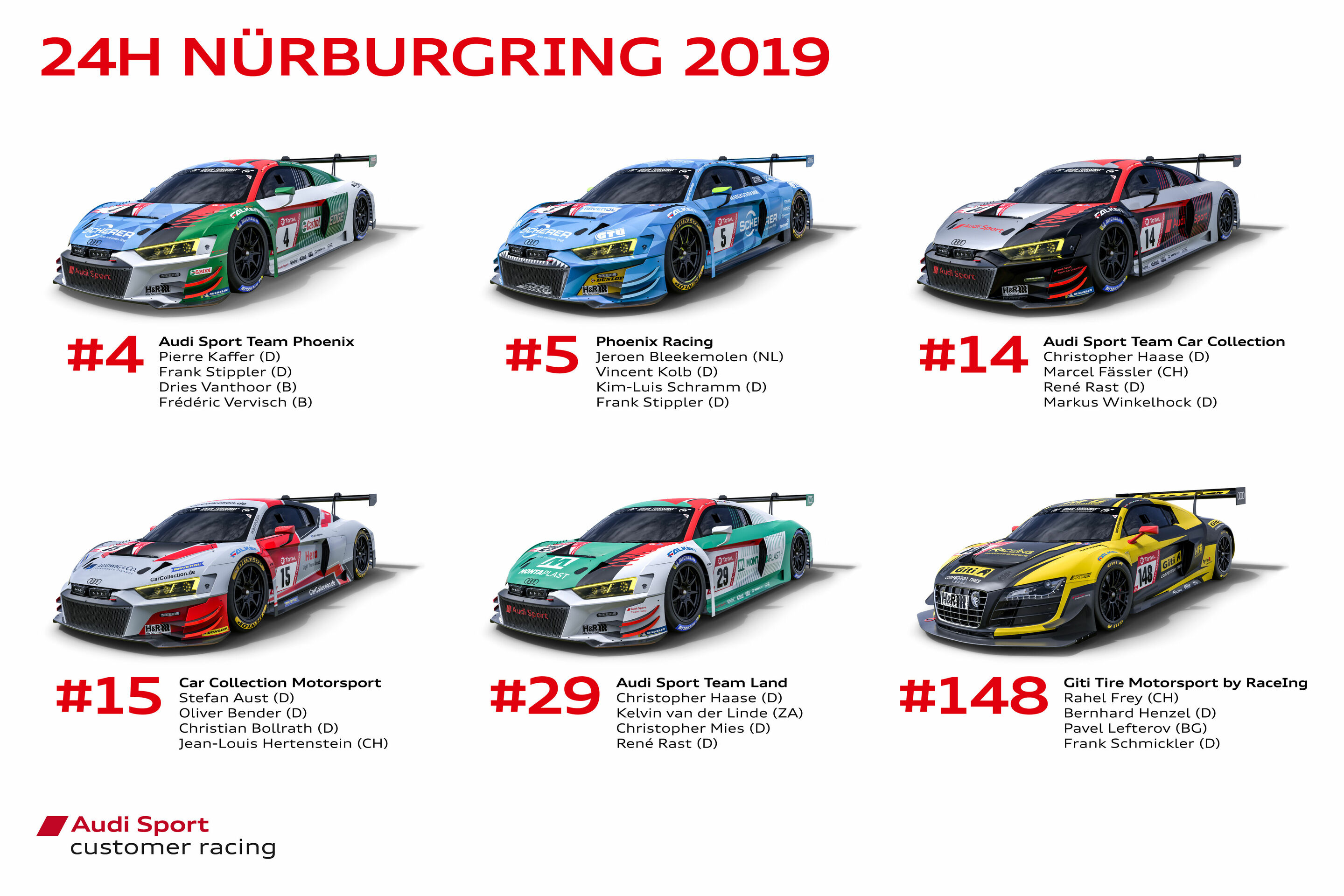 Audi Sport customer racing will fünften Sieg auf dem Nürburgring Audi MediaCenter